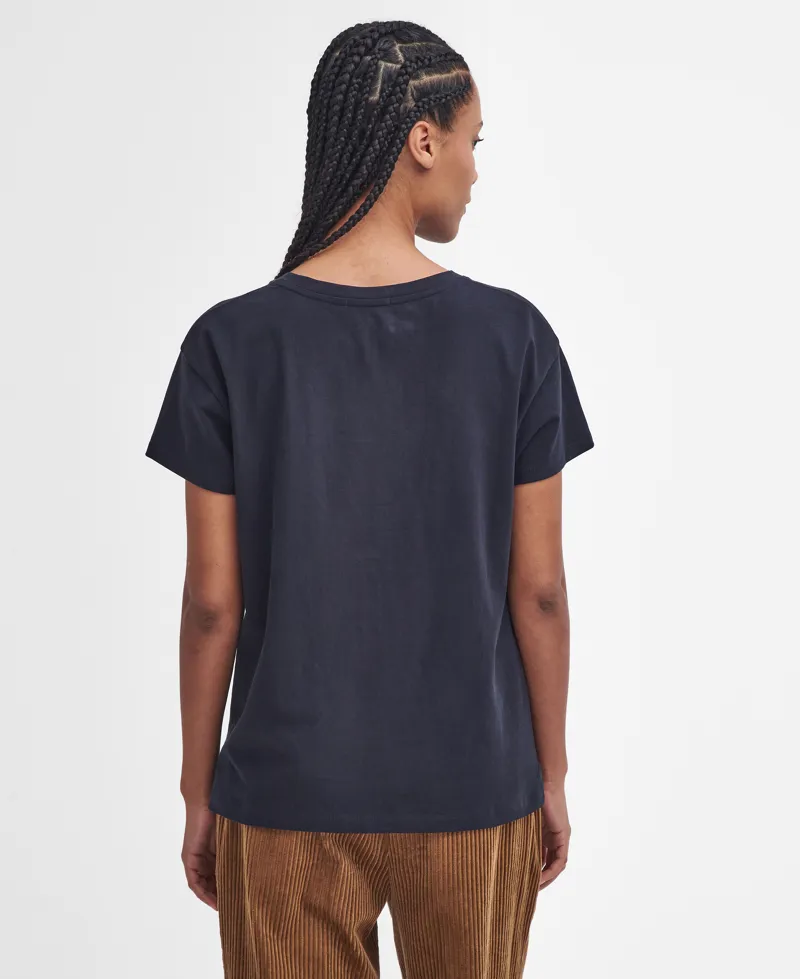 Barbour Northumberland Classic T-shirt in Navy and White-3