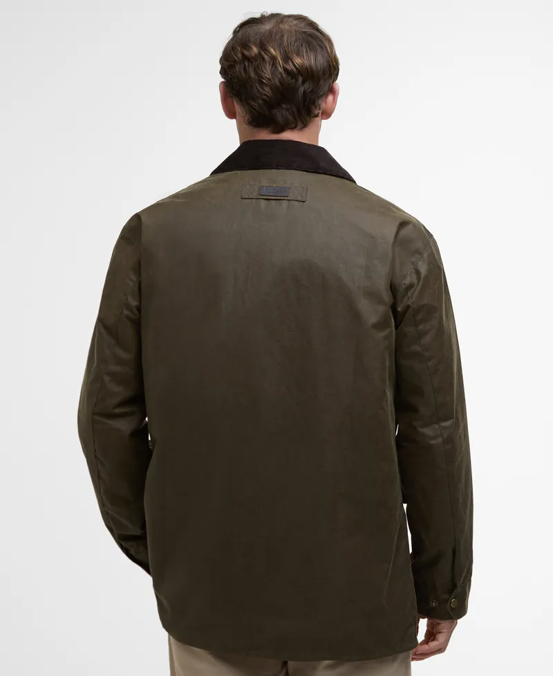 Barbour Lowick Wax Jacket in Beech-2