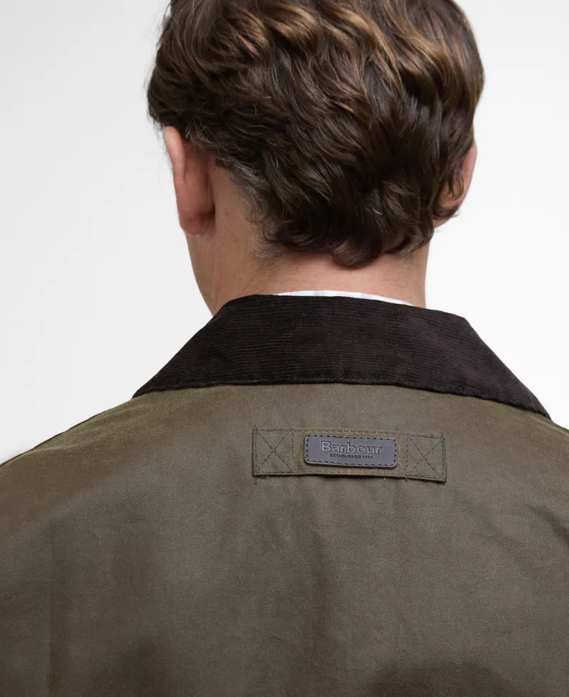 Barbour Lowick Wax Jacket in Beech-6