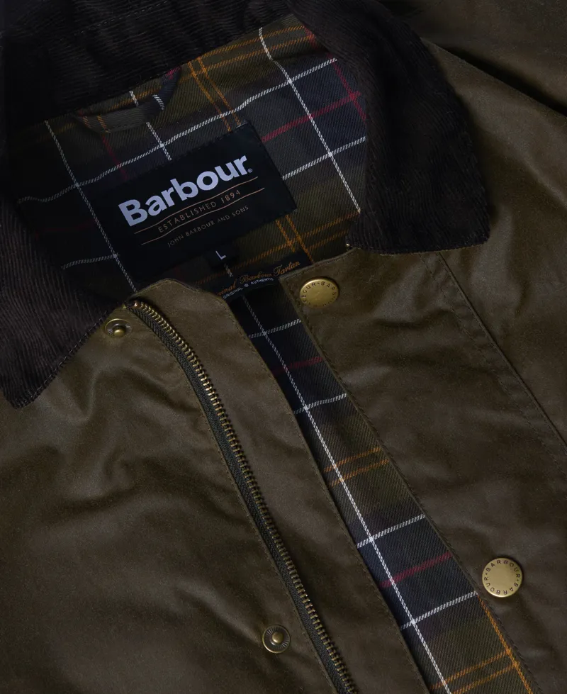 Barbour Lowick Wax Jacket in Beech-7