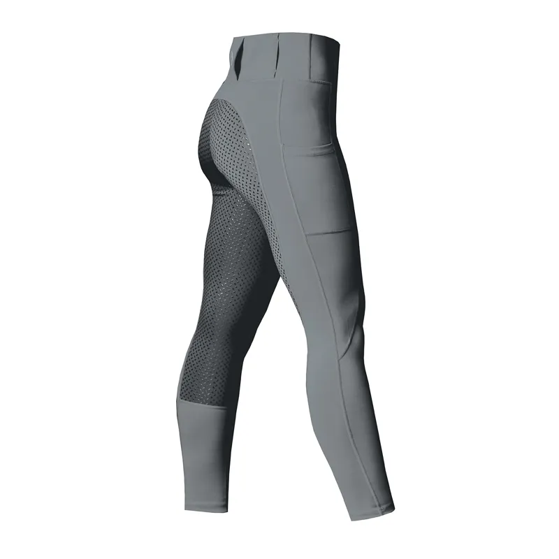 Equetech Performance Aqua-Shield Riding Tights - Grey-3