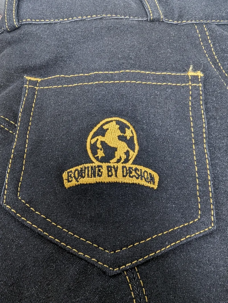 Equine-By-Design Ladies Jeggies - Black/Cognac -1