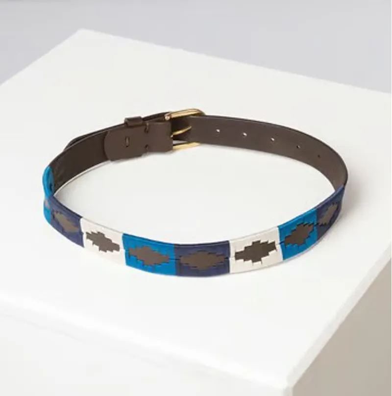 Rydale Junior Askwith Polo Belt in Blue/White/Navy-1
