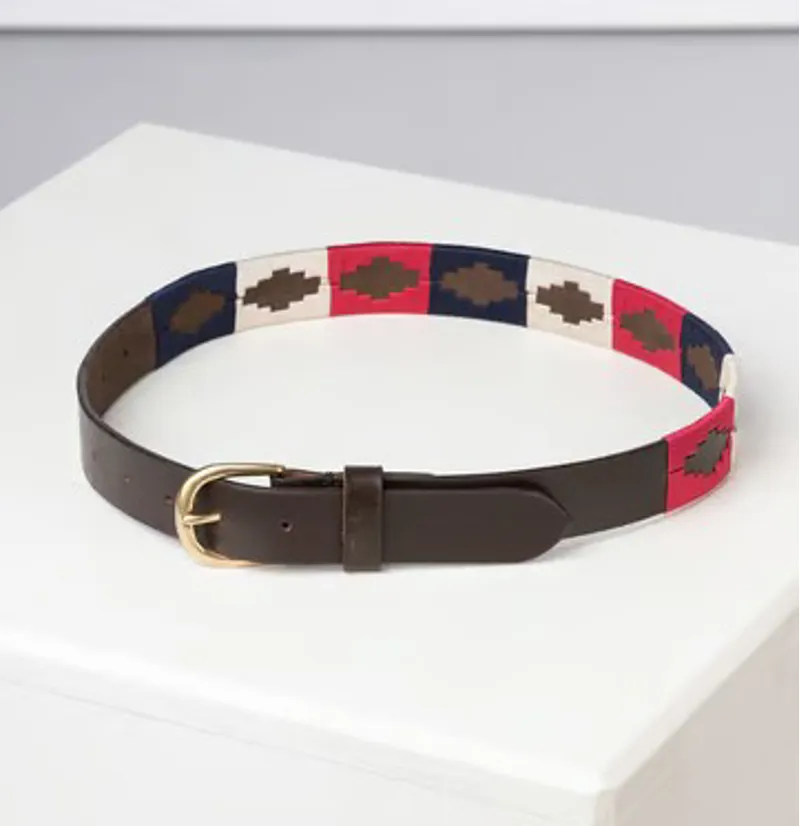 Rydale Junior Askwith Polo Belt in Navy/White/Bonbon