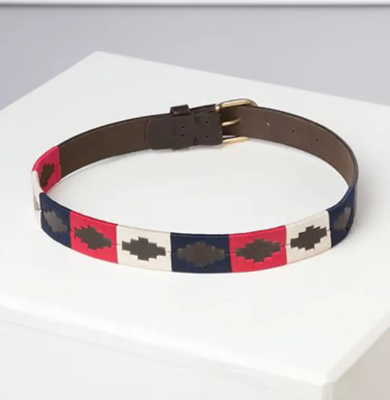 Rydale Junior Askwith Polo Belt in Navy/White/Bonbon-1