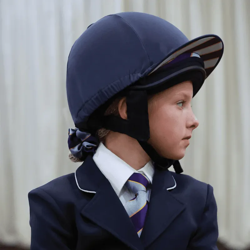 Equetech Official Junior Pony Club 2-In-1 Lycra Hat Silk-1
