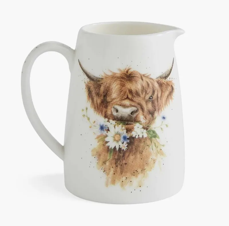 Wrendale 'Daisy Coo' Highland Cow Posy Jug