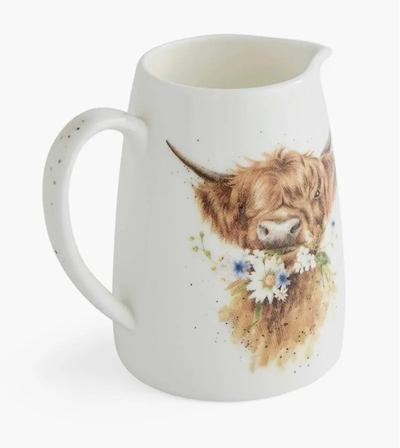 Wrendale 'Daisy Coo' Highland Cow Posy Jug-2