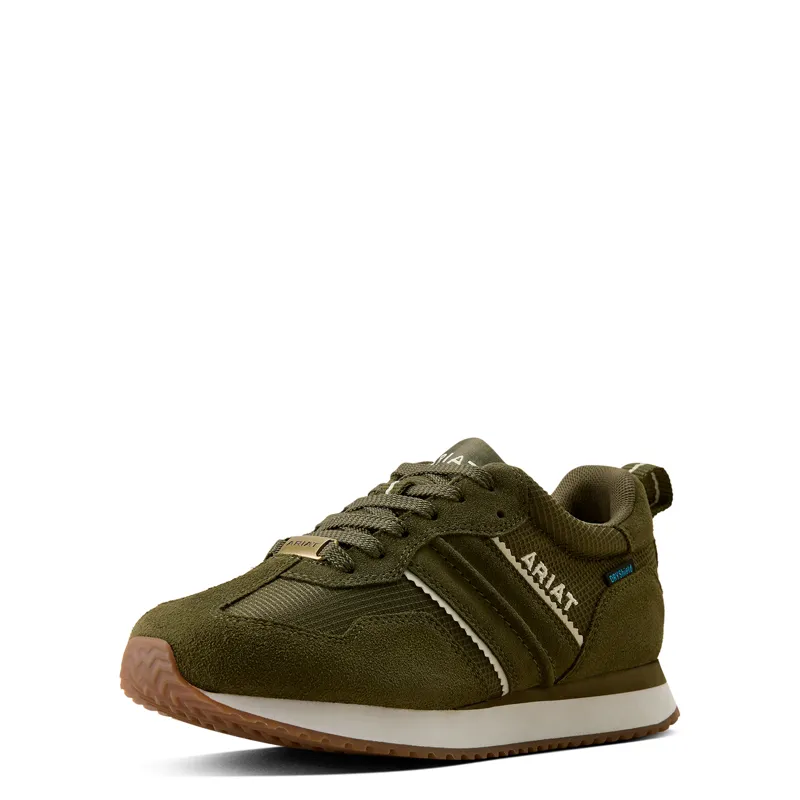 Ariat Ranch Runner Waterproof Trainer in Olive Night