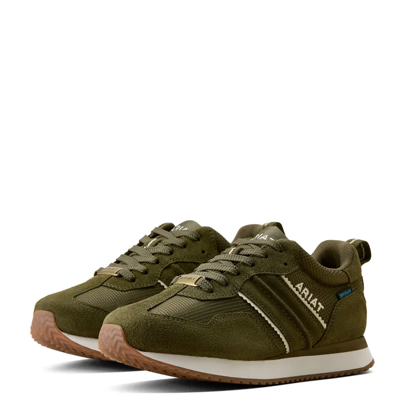 Ariat Ranch Runner Waterproof Trainer in Olive Night-1