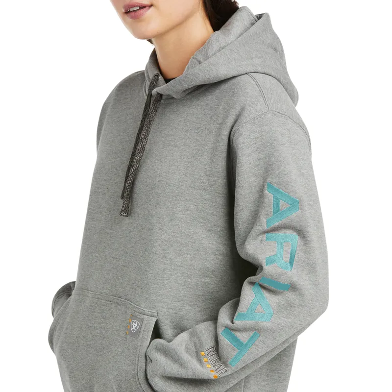 Ariat Rebar Graphic Hoodie in Heather Grey-1