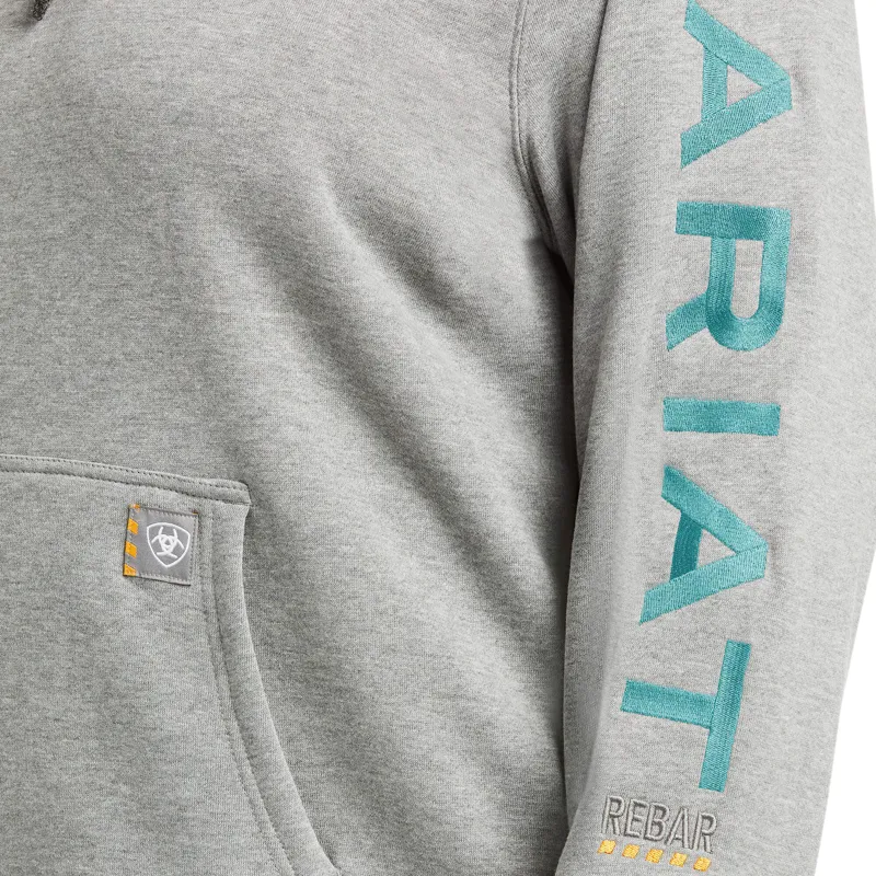 Ariat Rebar Graphic Hoodie in Heather Grey-3