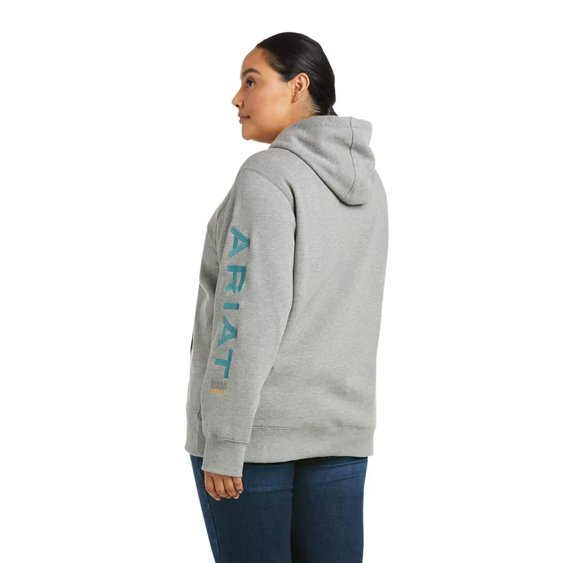 Ariat Rebar Graphic Hoodie in Heather Grey-2