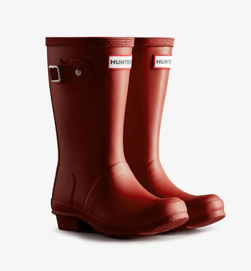 Hunter Junior Original Boots in Military Red-1