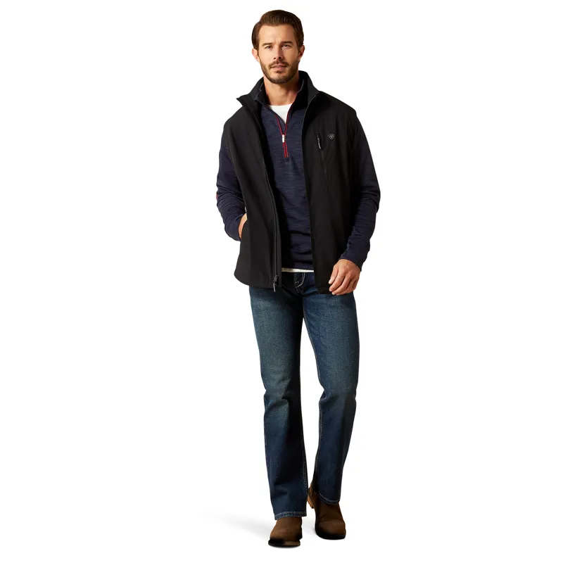 Ariat Men's Rion StretchShell Vest in Black-3