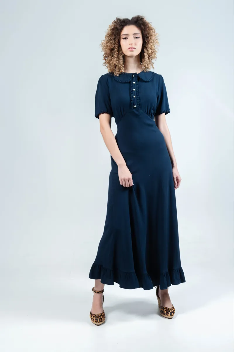 Hartwell SAMANTHA Navy Blue Dress