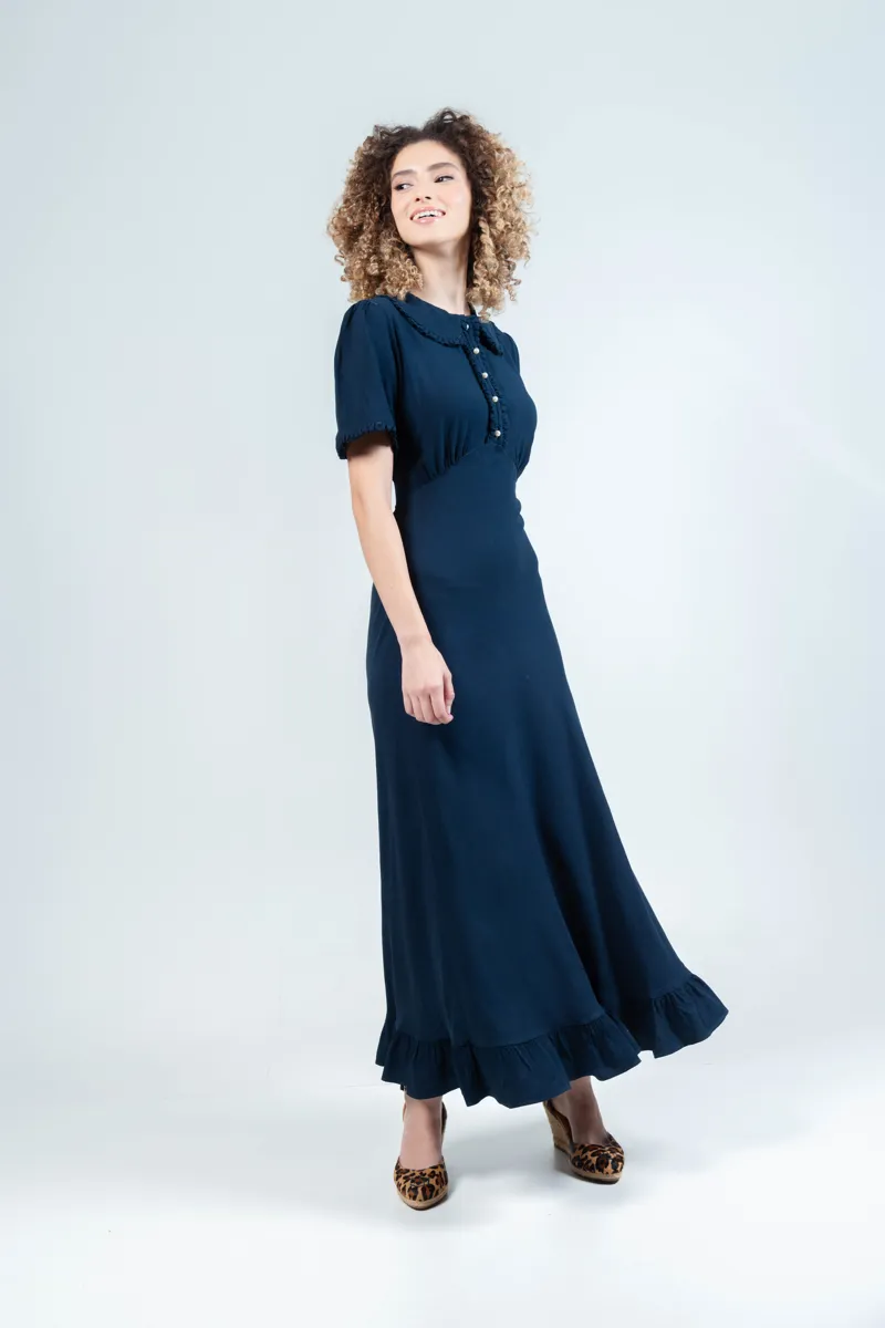 Hartwell SAMANTHA Navy Blue Dress-1