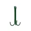 Stubbs Three Prong Tack Hook In Green