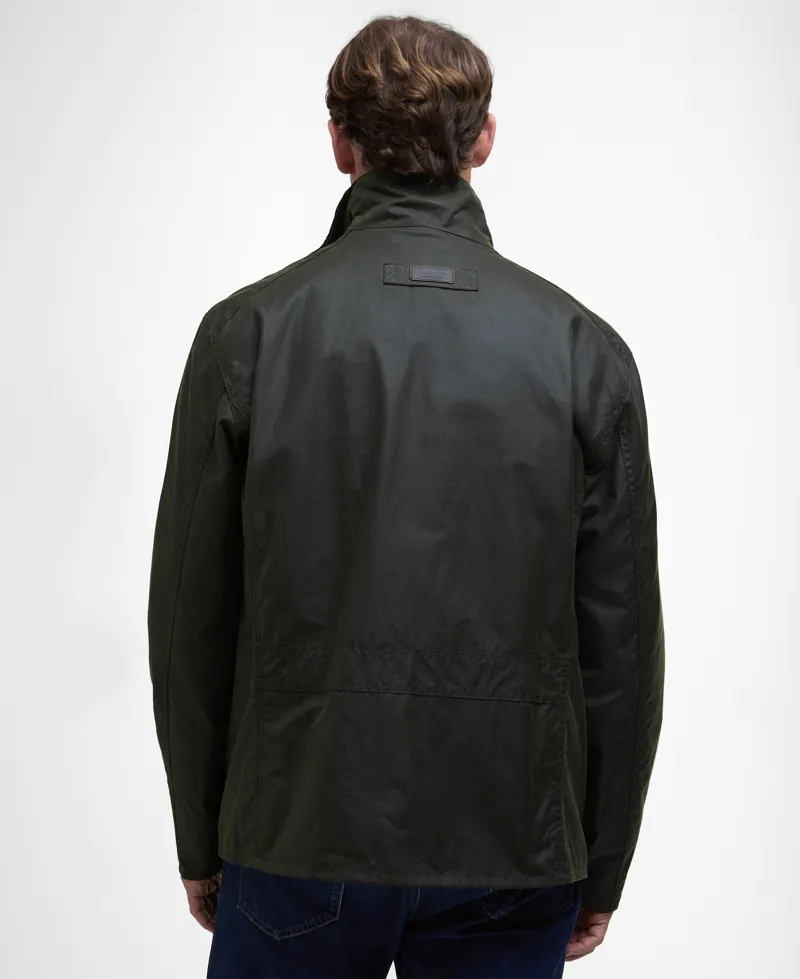 Barbour Sander Wax Jacket in Fern-3