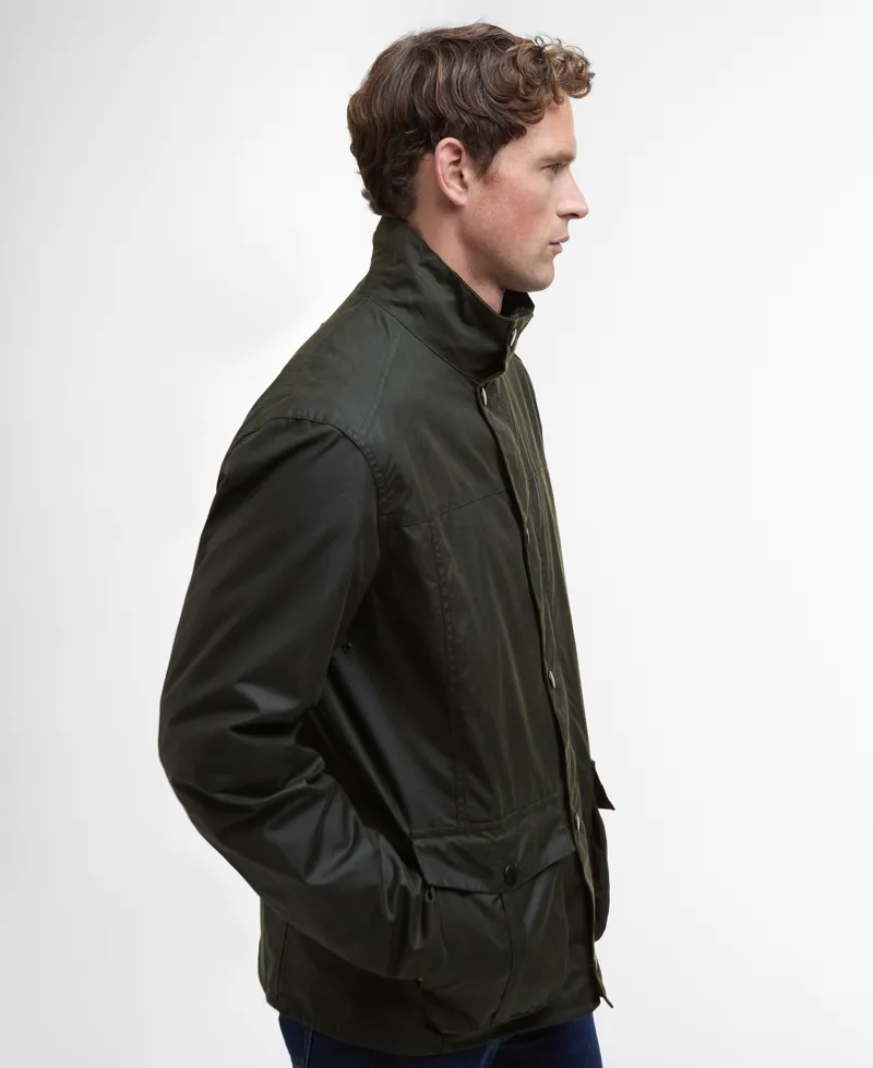 Barbour Sander Wax Jacket in Fern-4