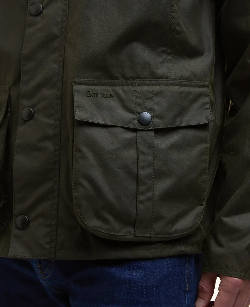 Barbour Sander Wax Jacket in Fern-7