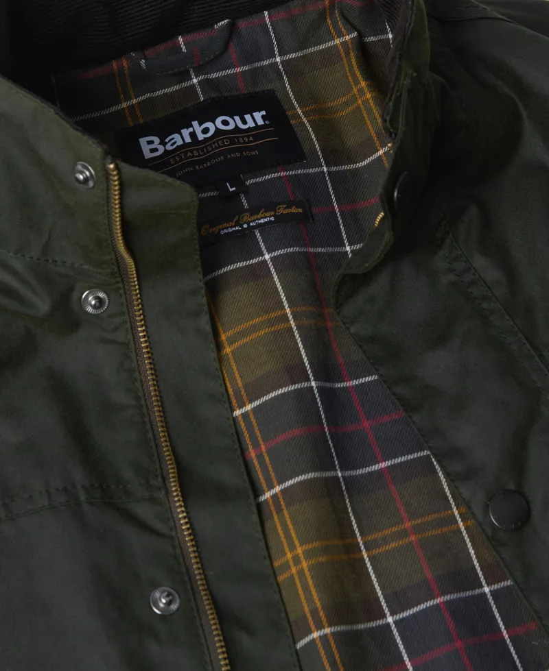 Barbour Sander Wax Jacket in Fern-8