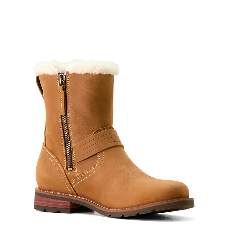 Ariat Savannah Sherpa Waterproof Boot in Caramel Tan-2