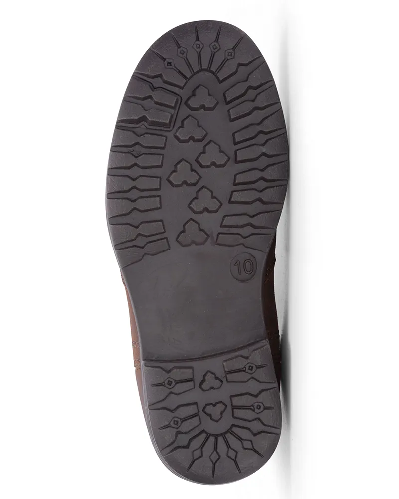 Hoggs of Fife Shire Kids Waterproof Dealer Boot in Brown Waxy-1