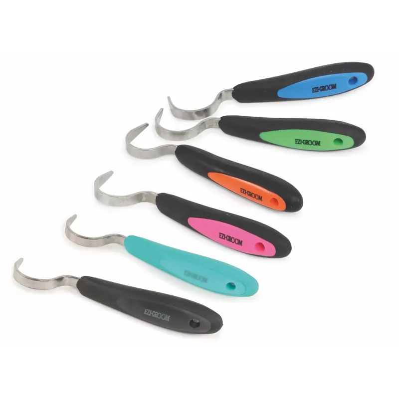 Shires One Size Ezi-Groom Grip Hoof Pick in Sea Green