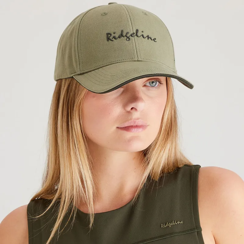 Ridgeline Signature Cap in Khaki Green