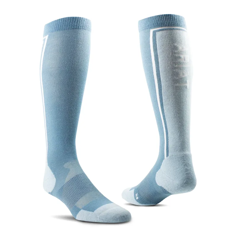 AriatTEK Winter Slimline Socks in Bluestone/Cerulean