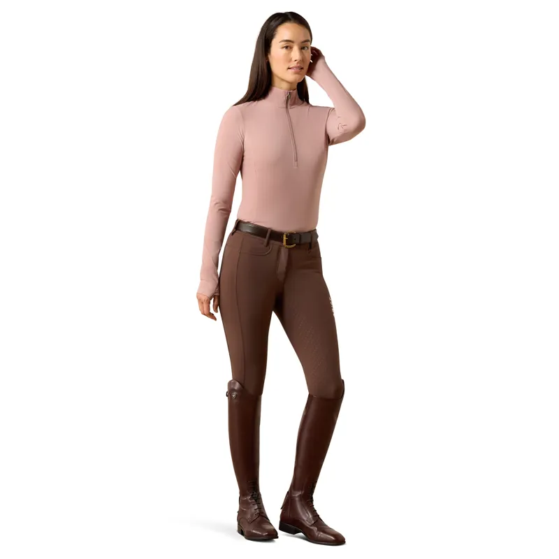 Ariat SolVeil 1/2 Zip Baselayer in Antler-1