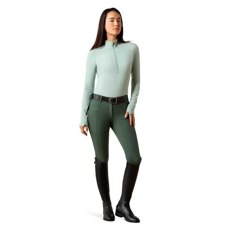 Ariat SolVeil 1/2 Zip Baselayer in Blue Surf-1