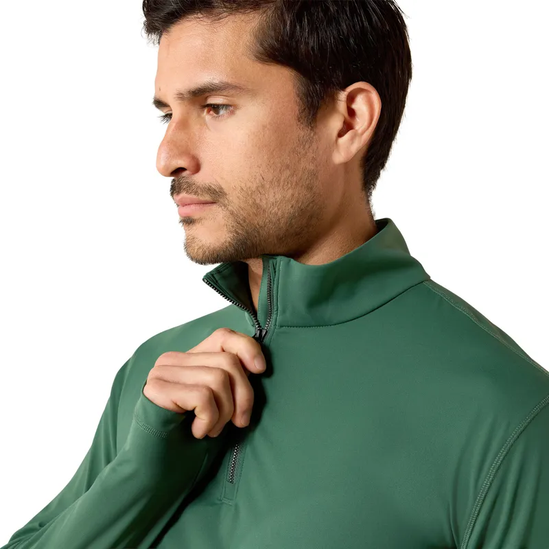 Ariat SolVeil 1/4 Zip Baselayer in Monstera-3
