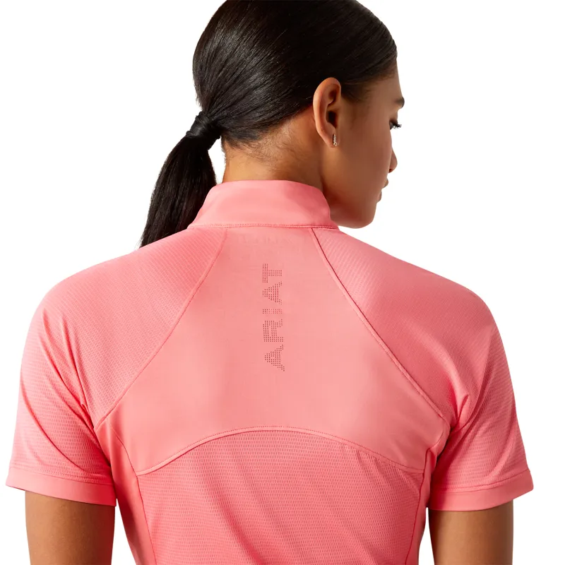 Ariat Soquel 1/4 Zip Baselayer in Coral Paradise-3