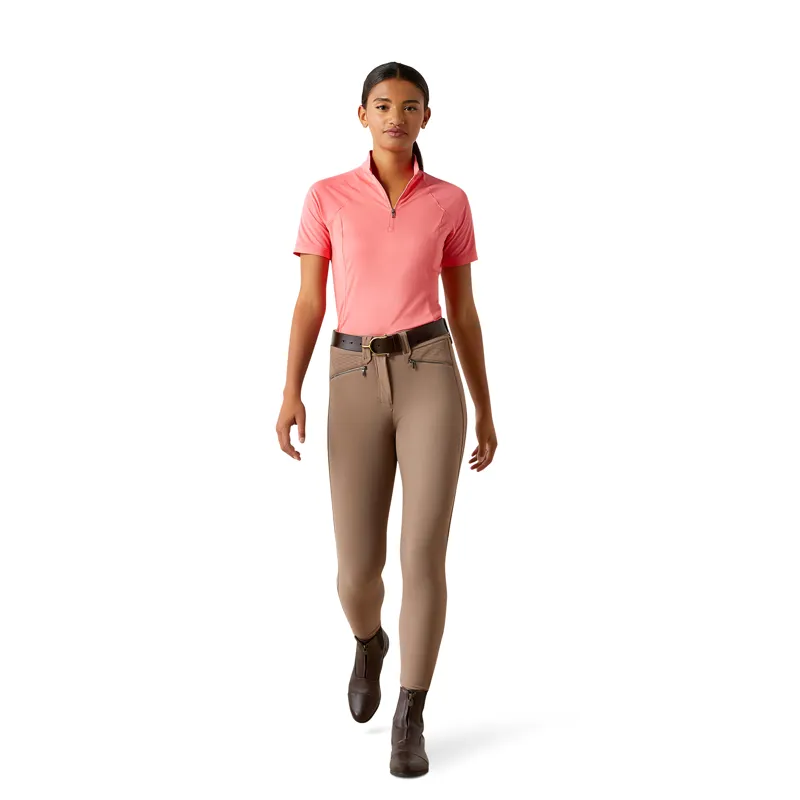 Ariat Soquel 1/4 Zip Baselayer in Coral Paradise-4