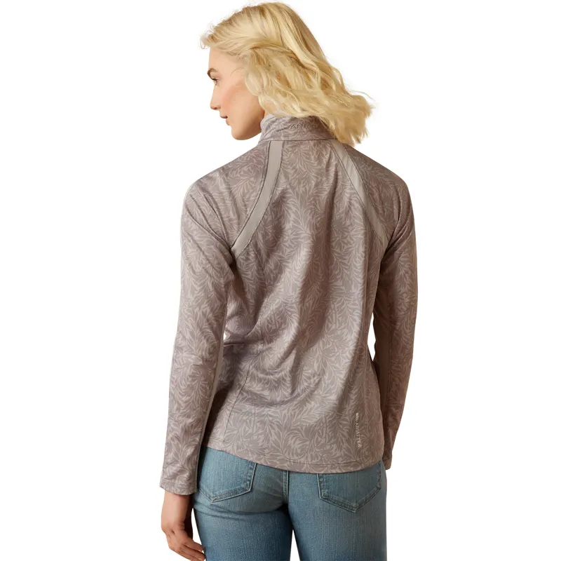Ariat Sunstopper 3.0 1/4 Baselayer in Silver Sconce Fern-1