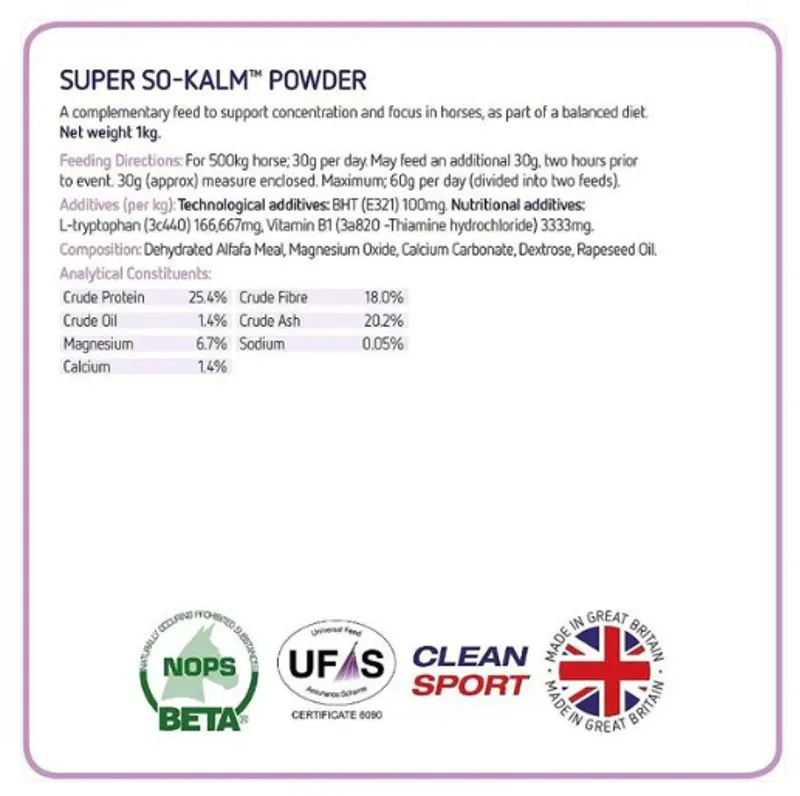 Equine America Super So Kalm Powder 1kg-1