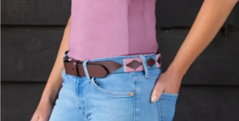 Hy Equestrian Synergy Polo Belt in Grape/Riviera-1