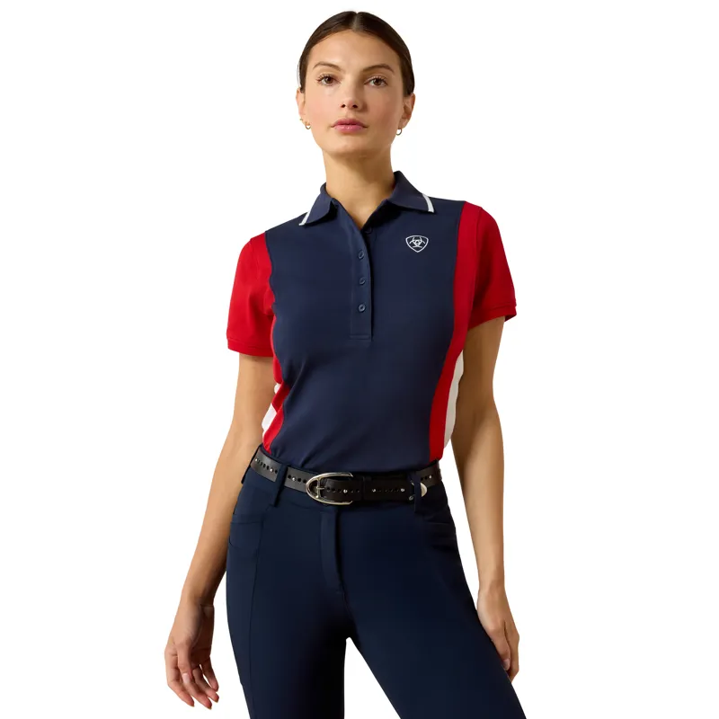 Ariat Taryn Polo Shirt in Navy/Red