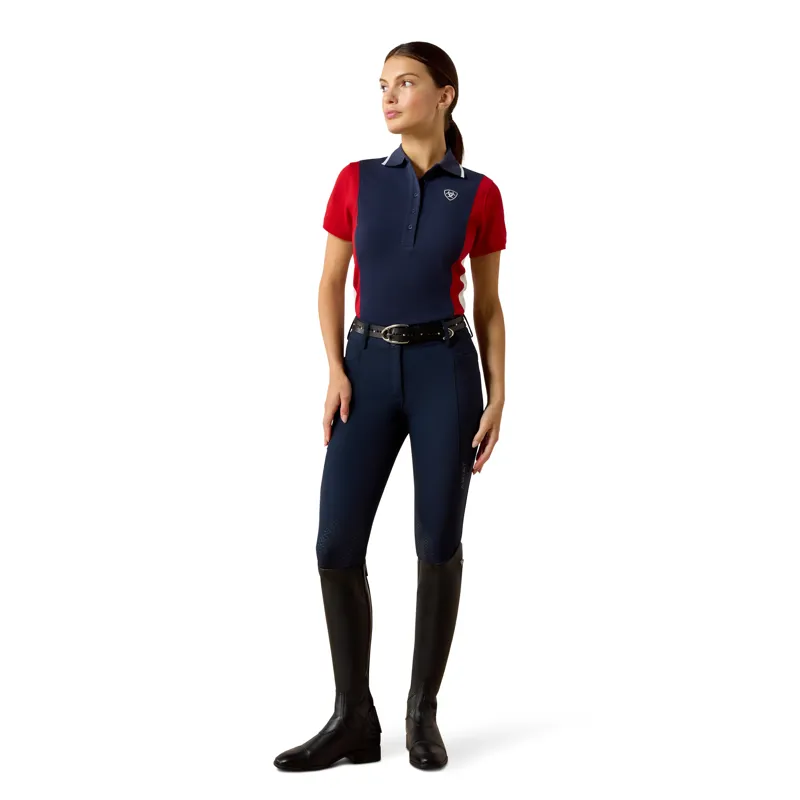Ariat Taryn Polo Shirt in Navy/Red-1
