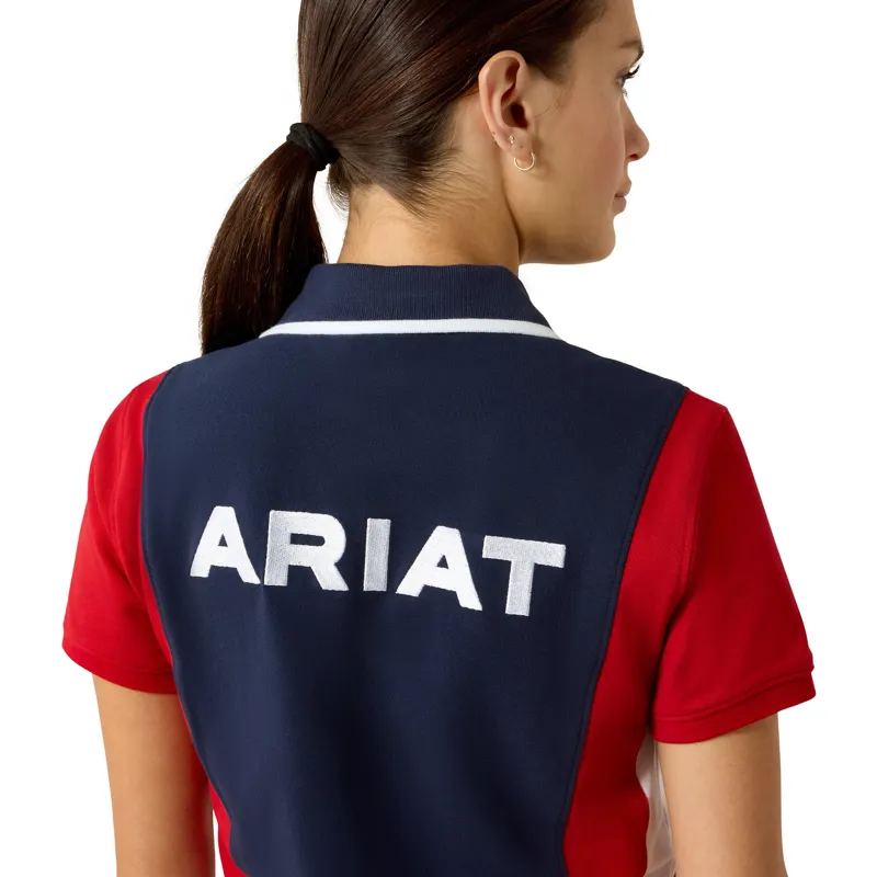 Ariat Taryn Polo Shirt in Navy/Red-4