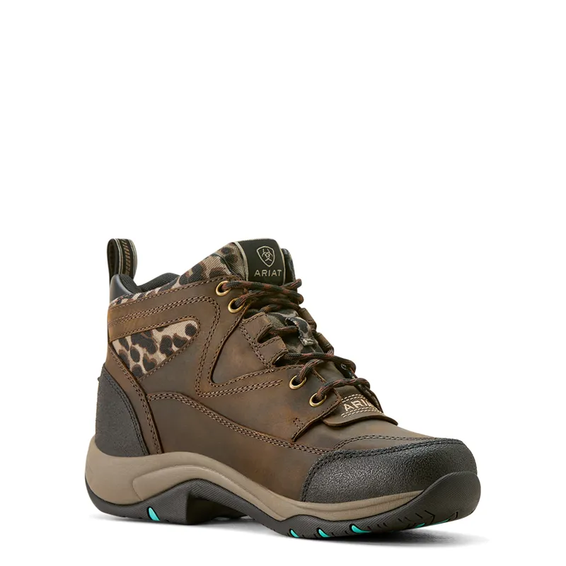 Ariat Terrain Waterproof Boot Chocolate and Camo Leopard-1