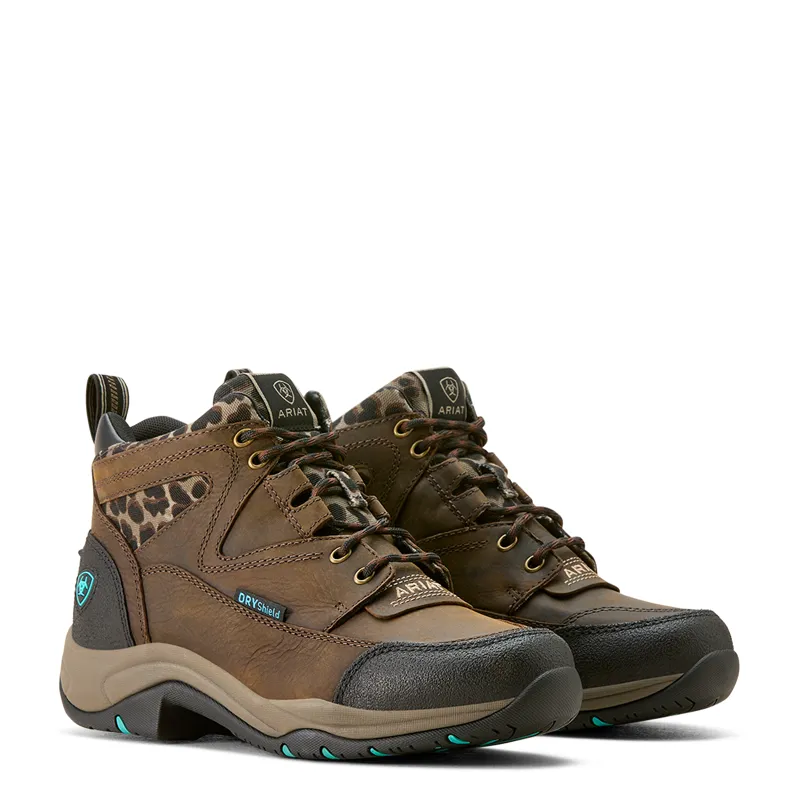 Ariat Terrain Waterproof Boot Chocolate and Camo Leopard-3