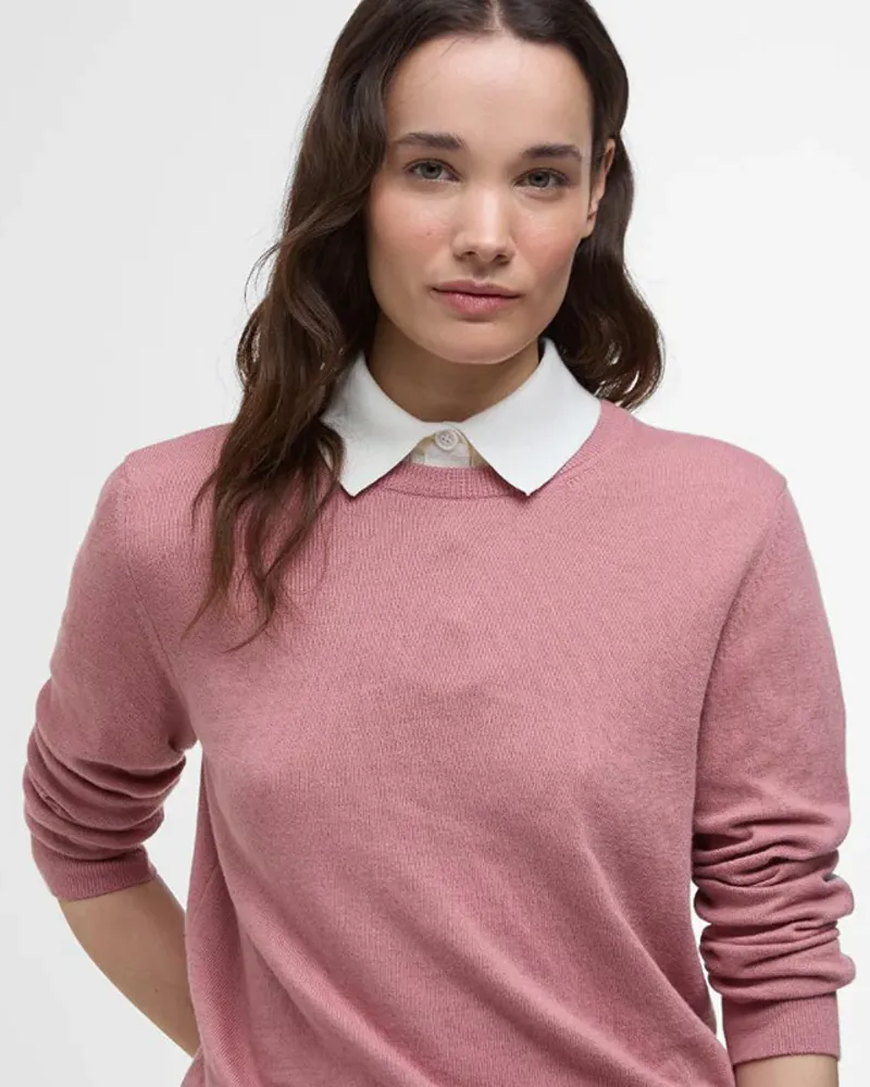 Barbour Thistlewood Knitted Jumper in Tea Rose-2