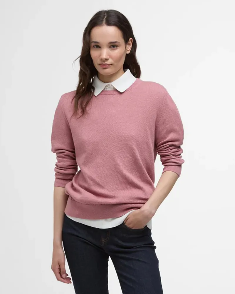 Barbour Thistlewood Knitted Jumper in Tea Rose-1