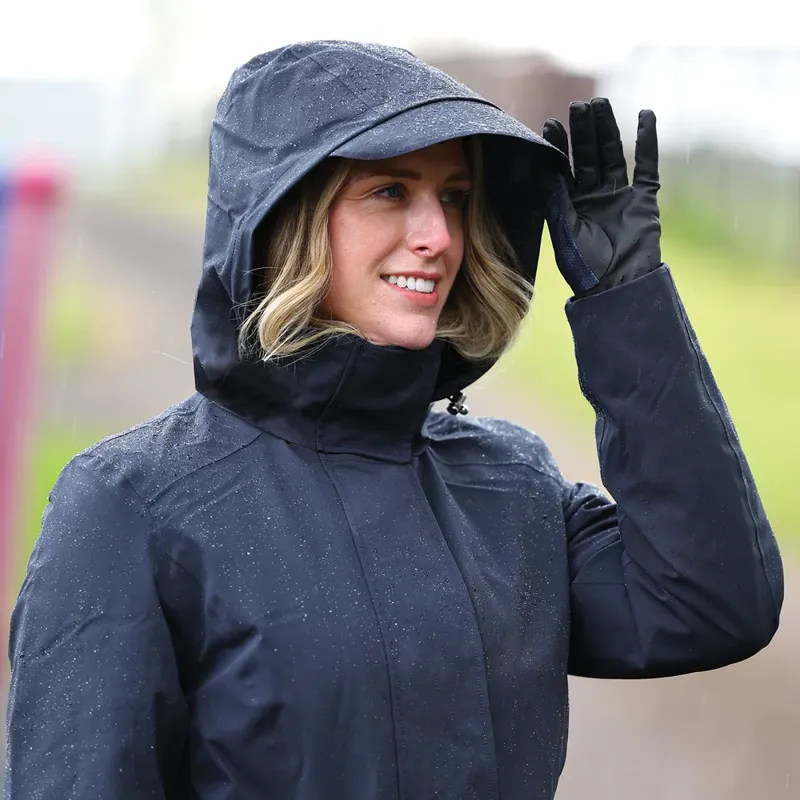 Equetech Utopia Luxe Waterproof Riding Coat in Navy-4