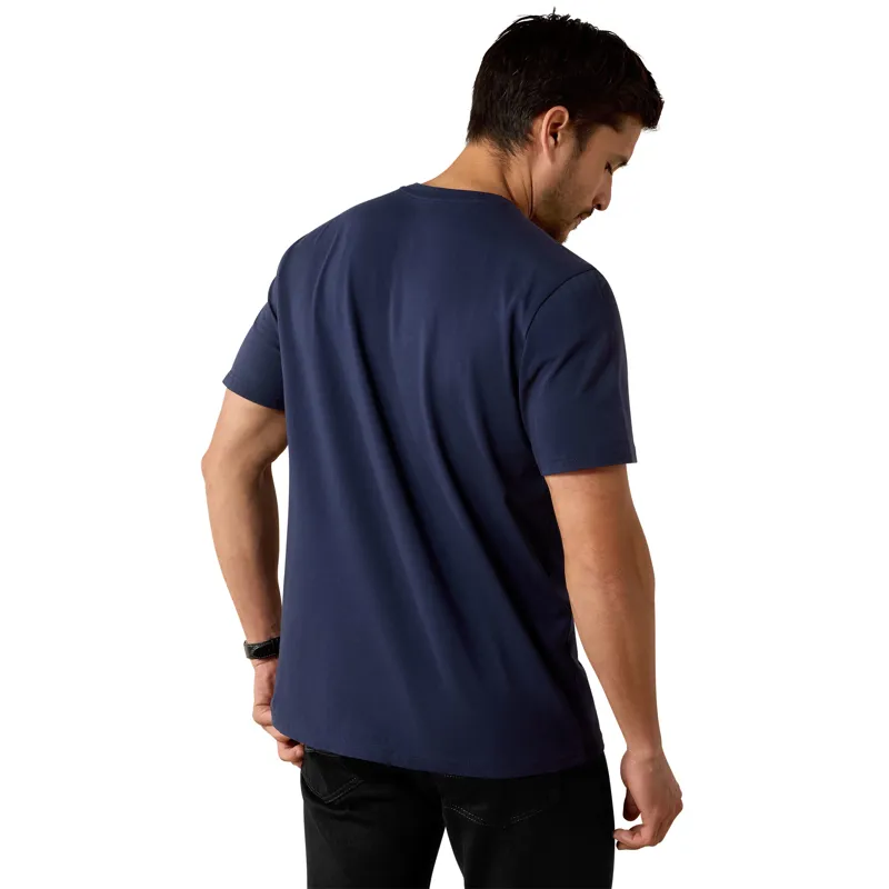 Ariat Vertical Logo T-Shirt in Navy-2