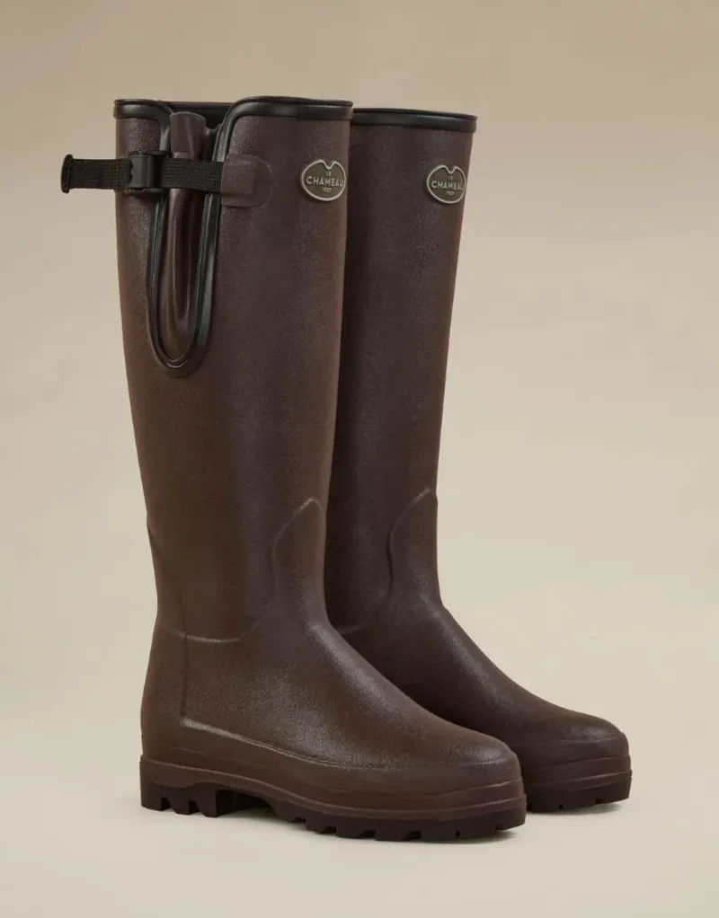 Le Chameau Womens Vierzonord Neoprene Wellingtons in Marron-1