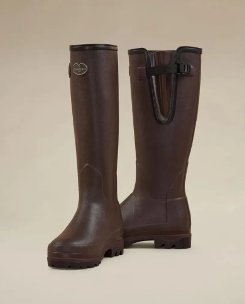 Le Chameau Womens Vierzonord Neoprene Wellingtons in Marron-4